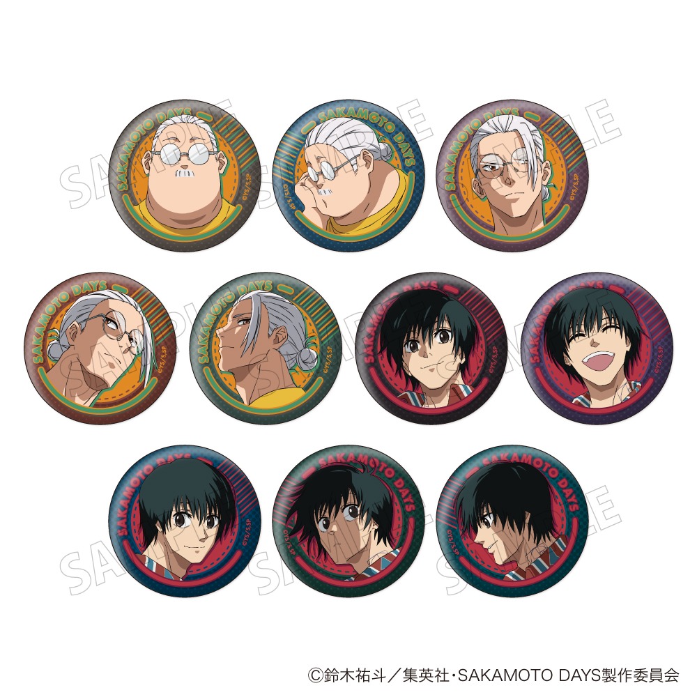 SAKAMOTO DAYS 坂本＆南雲 顔コレ缶バッジガム 10個入り1BOX｜ホビーの