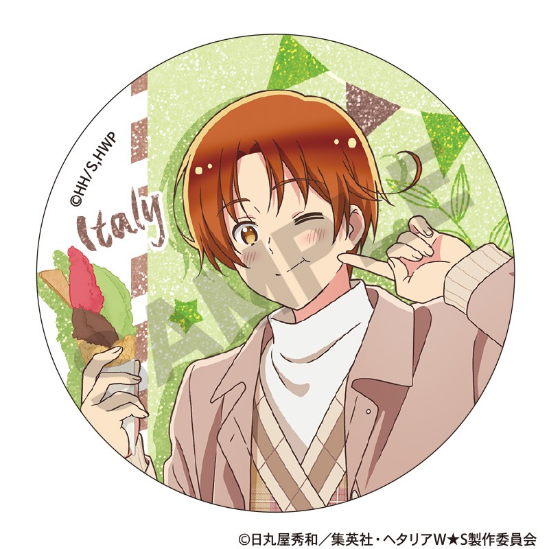 ヘタリア World☆Stars トレーディンググリッター缶バッジ 食べ歩き