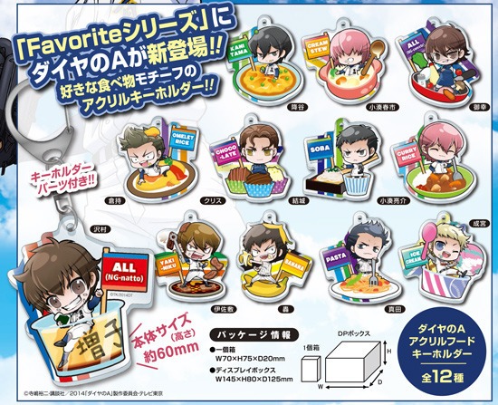 ダイヤのA アクリルフードキーホルダー 12個入り1BOX｜ホビーの総合