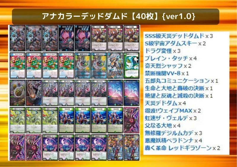 アナカラーデッドダムド【40枚】{ver1.0}《デッキ販売》 30枚の通販