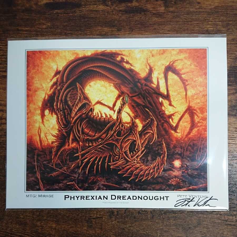 ファイレクシアン・ドレッドノート》サイン入りアートプリント/複製