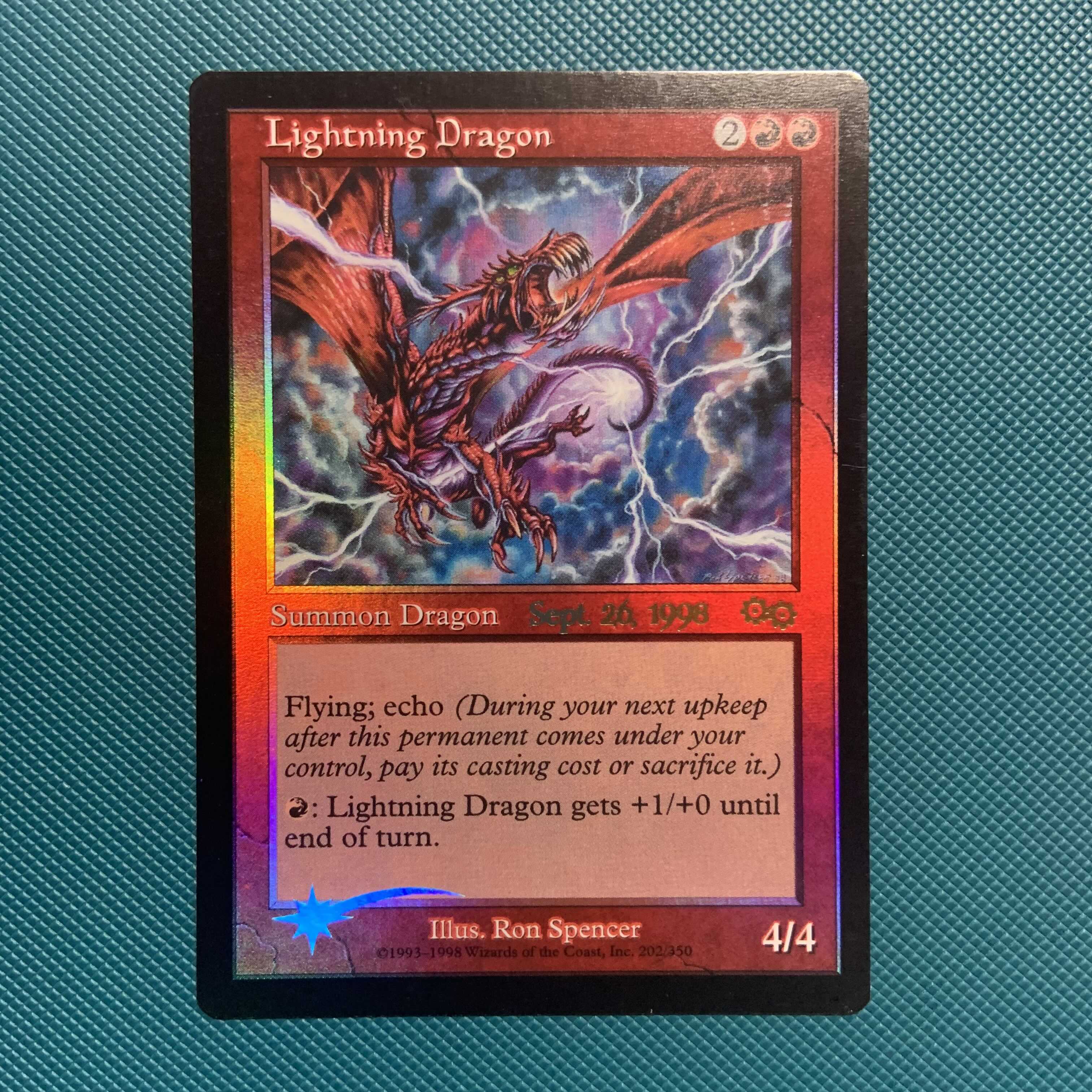 MTG 稲妻のドラゴン 旧枠Foil プレリリース ウルザズ・サーガ USG-P