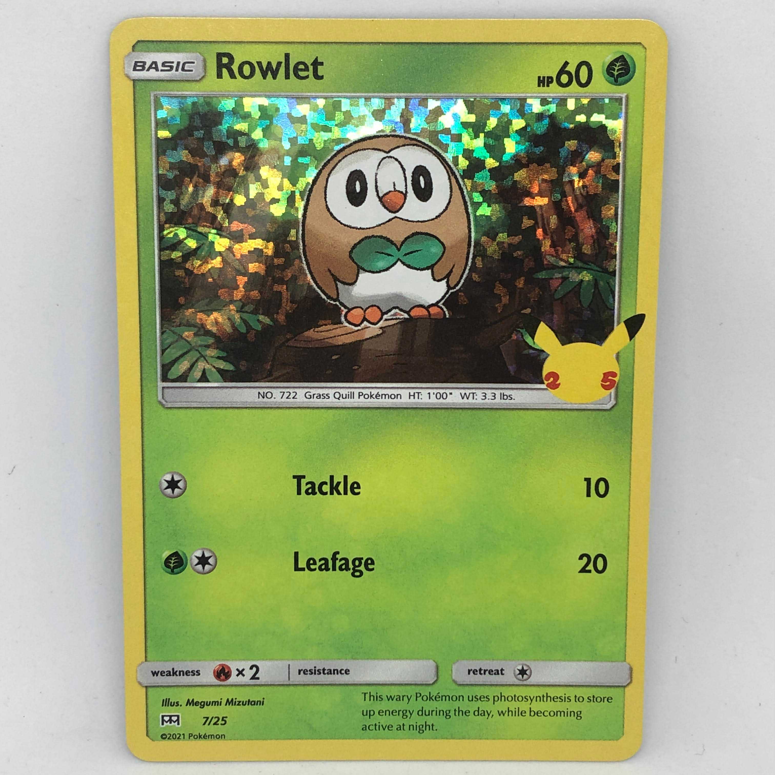 ポケモンカード 海外 マクドナルド限定 モクロー ホロ 25周年 プロモ