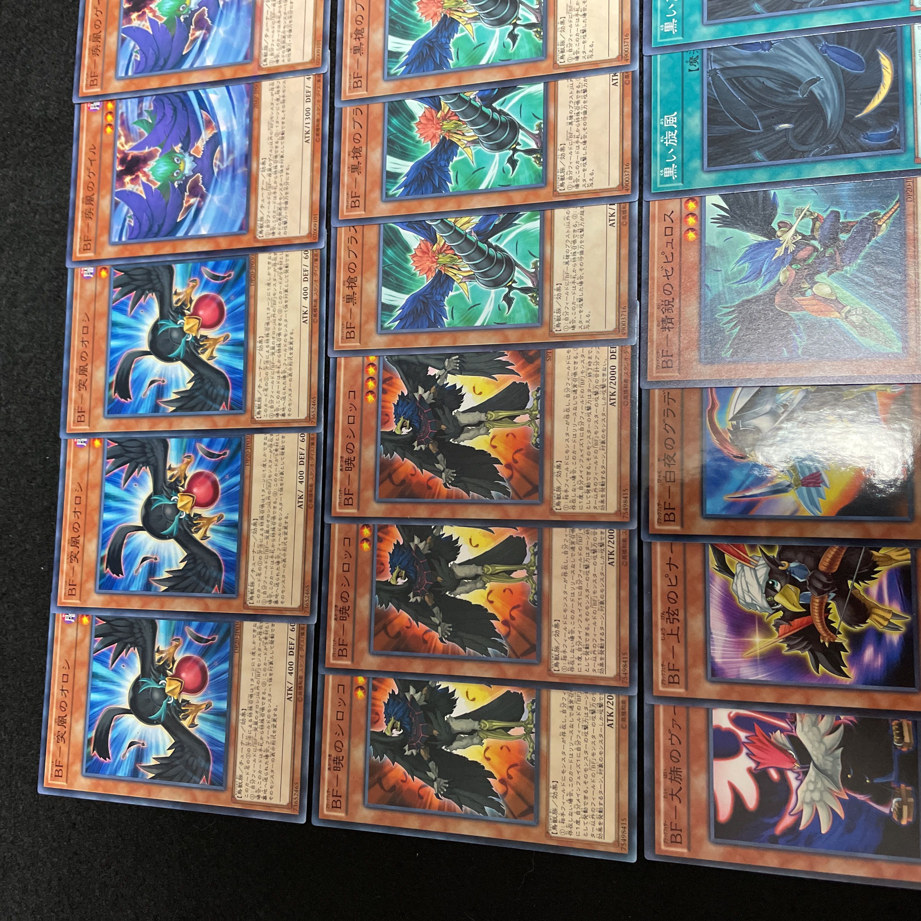 遊戯王 No.443 旋風 BF デッキ40枚+15枚 玄翼竜 ブラックフェザー 30枚