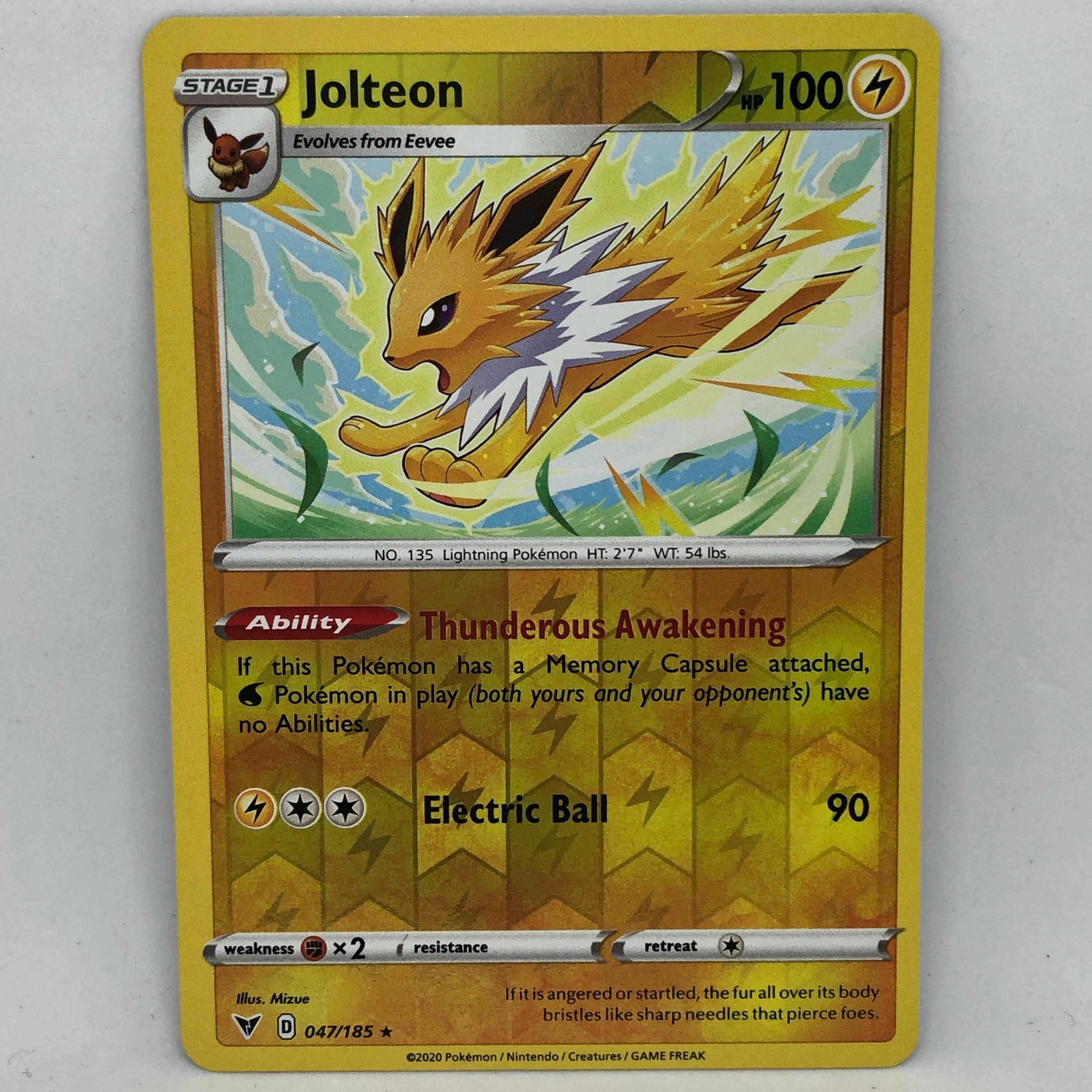 ポケモンカード 海外 サンダース 047/185 リバースホロ 英語 ポケカ 1