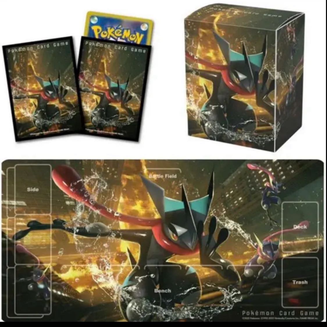 かがやくゲッコウガ プレイマット デッキシールド デッキケース 3点