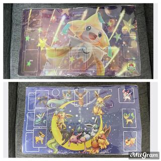 二枚セット ポケモン ジラーチ ブイズ プレイマット カスタム仕様 tk 1