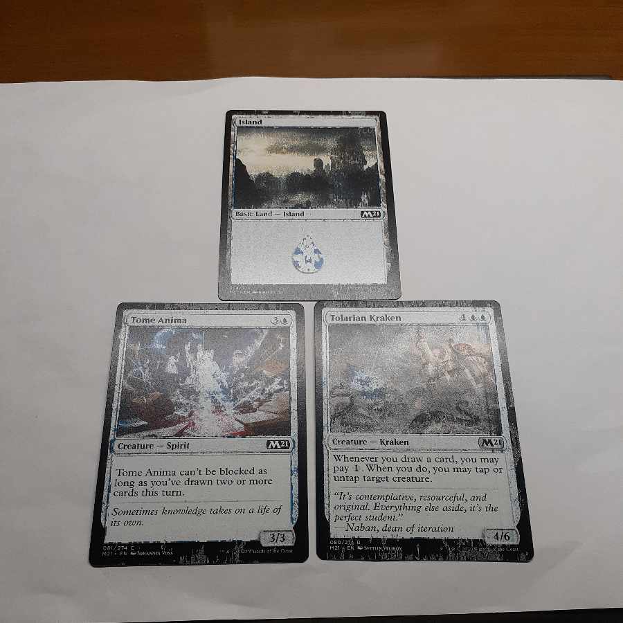 エラーカード3枚セット 島 トレイリアのクラーケン 秘本のアニマ 3枚の