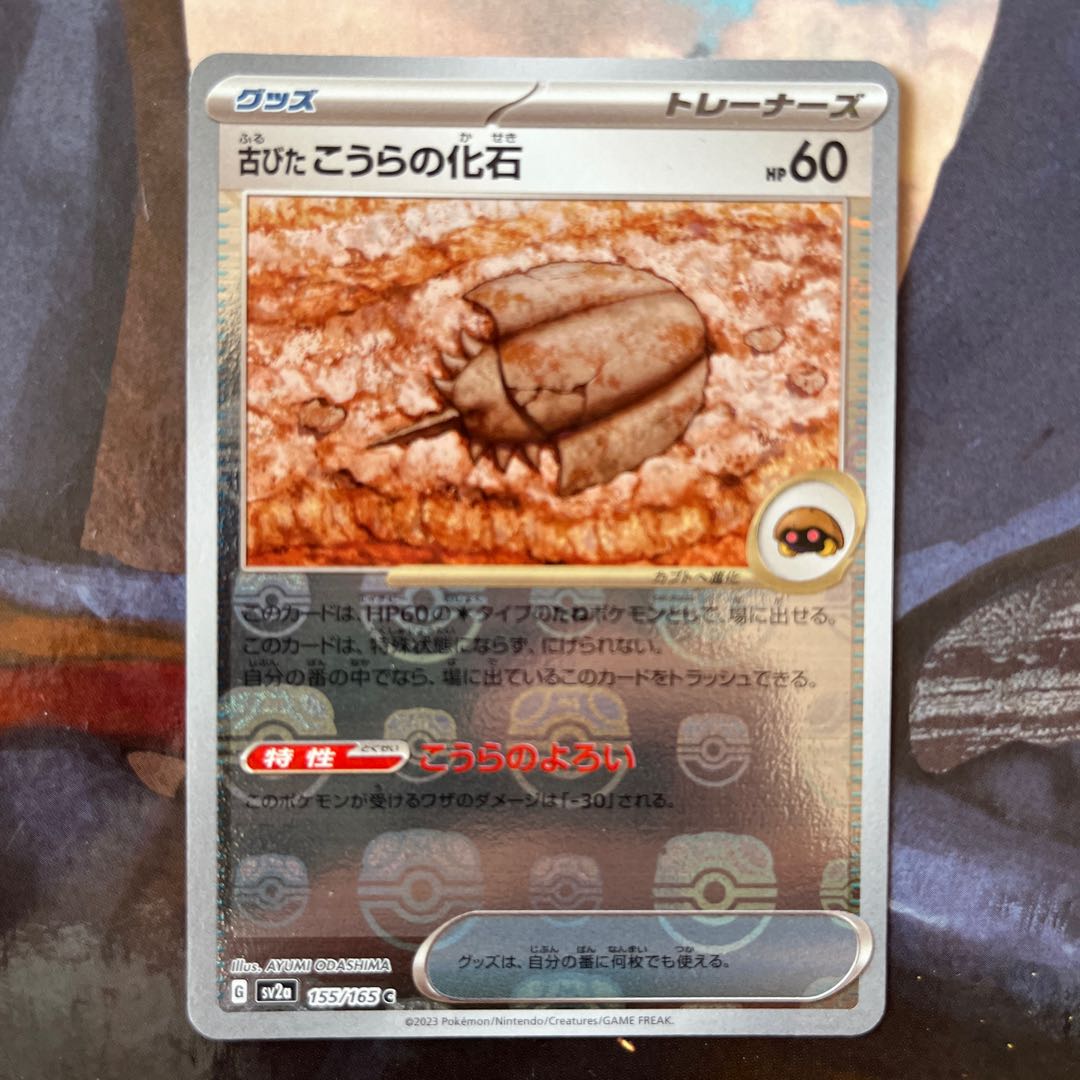 古びたこうらの化石(モンスターボール柄/ミラー仕様) C 155/165 1枚の