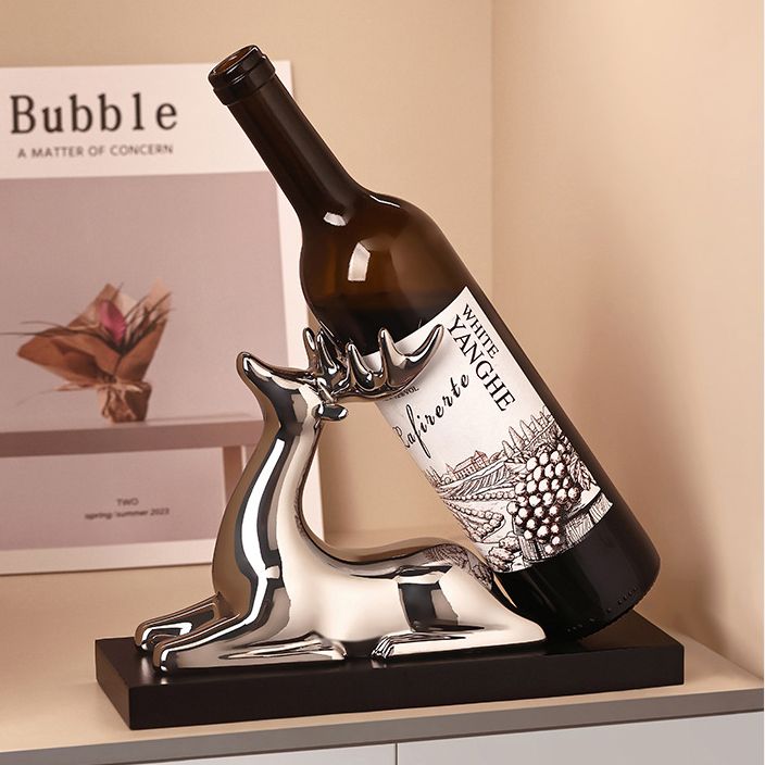 ワインホルダー ワインラック 鹿 しか ヘラジカ 抽象アート 高級感