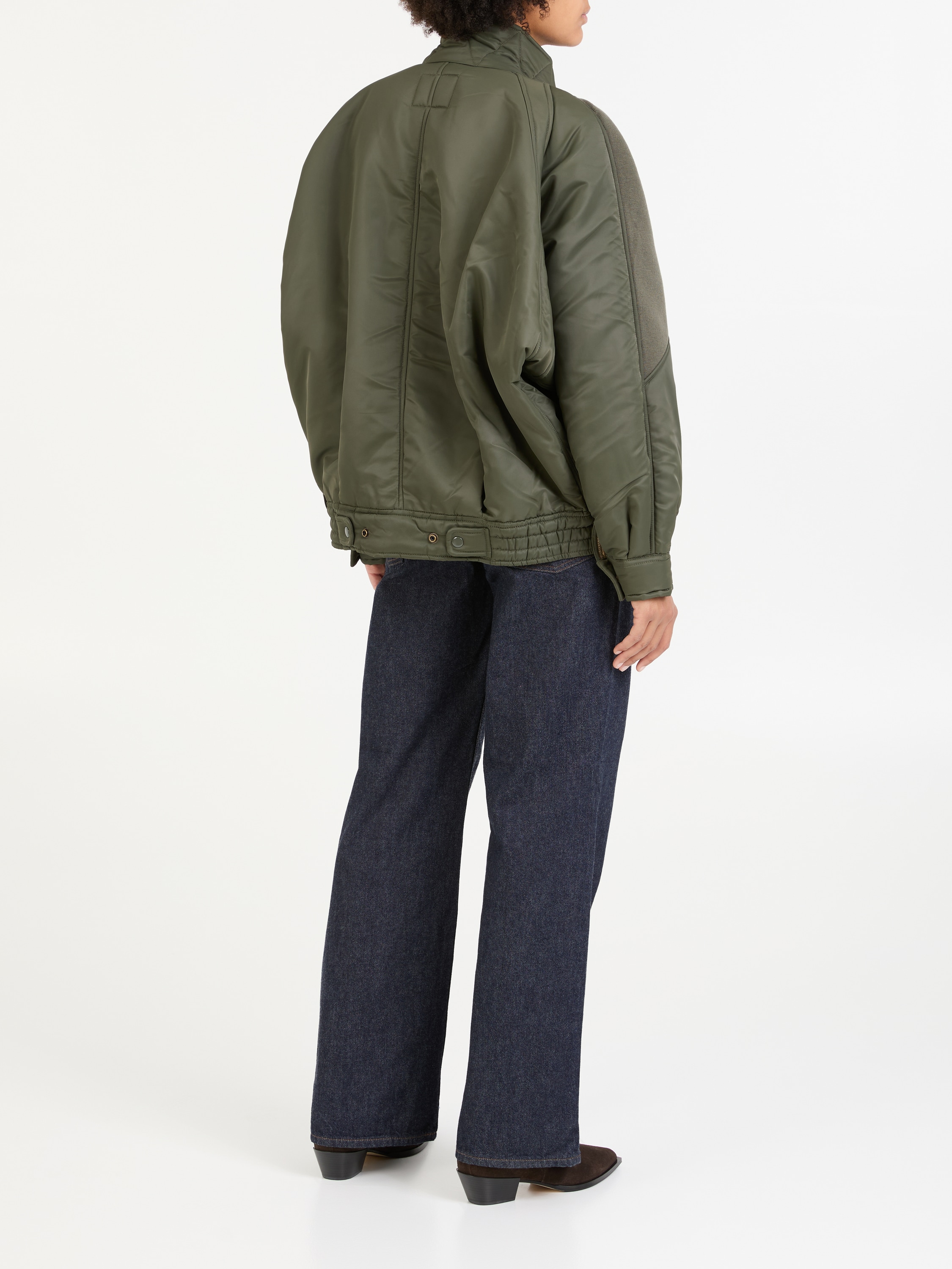 R13 Oversized bomber jacket 'Ribbed Flight' Khaki on UNGER.DE