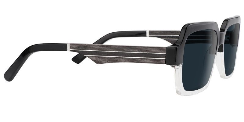 Jack Rectangle Black & Clear Sunglasses | Zeelool Glasses