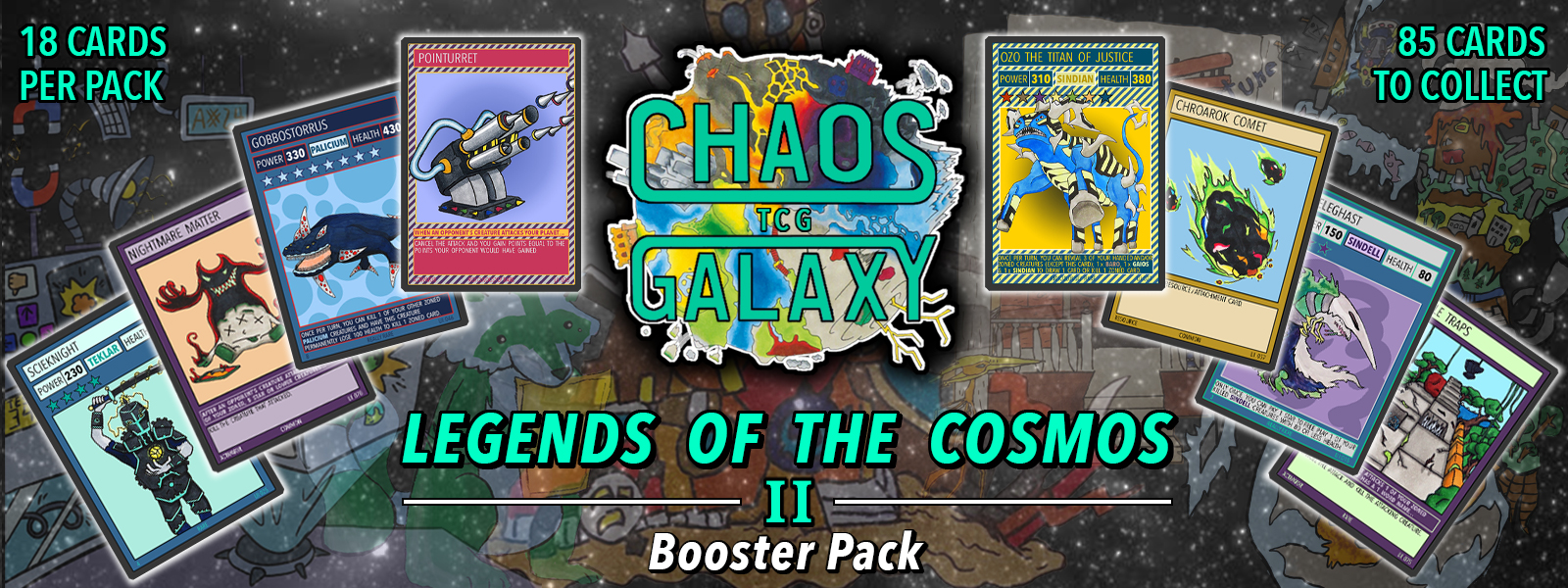 Chaos Galaxy TCG: Legends of the Cosmos 2 - 18 Card Booster