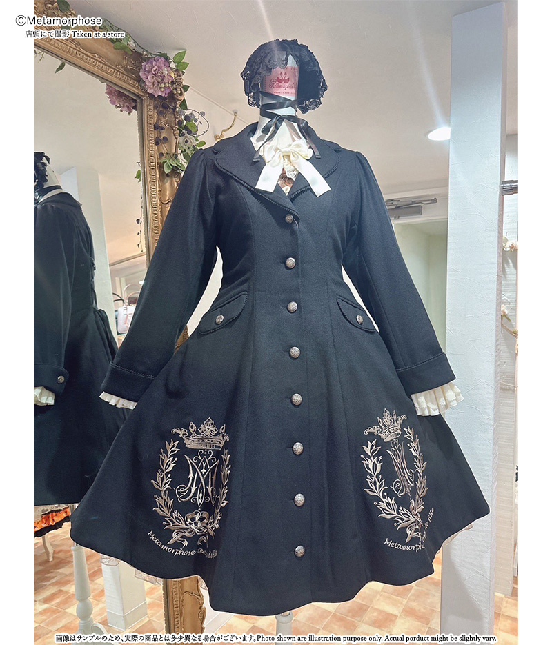 クラウンエンブレム刺繍入りコート - コート、ケープ、ジャケット