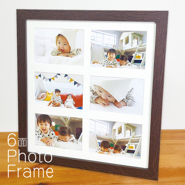 ナカバヤシ 多面フォトフレーム 6面 ナチュラル IT-FL-TM-N