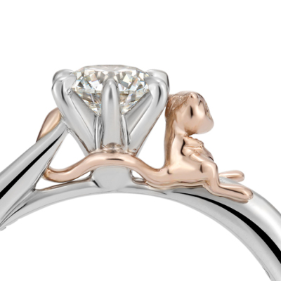 ミュウ ソリティアリング プラチナ×K18ピンクゴールド（ダイヤ別売