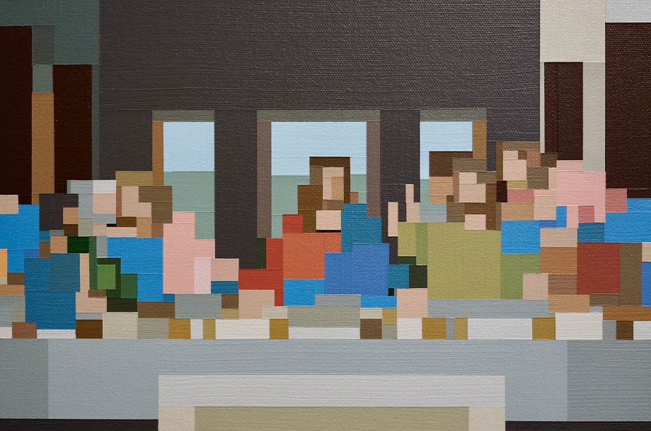 アダム・リスターの個展を伊勢丹新宿店で開催｜世界の名作をピクセル化