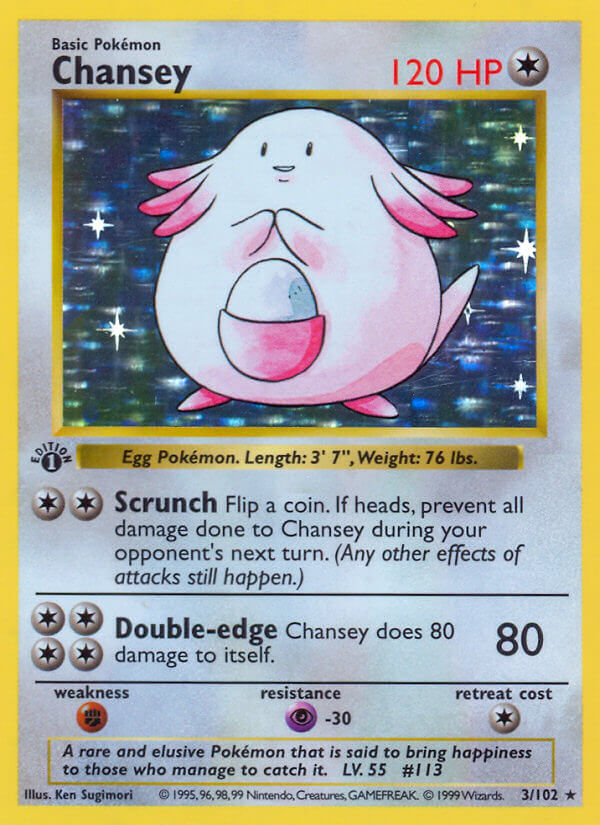 Chansey (BS 3/102) - Base Set | International Cardex | Card