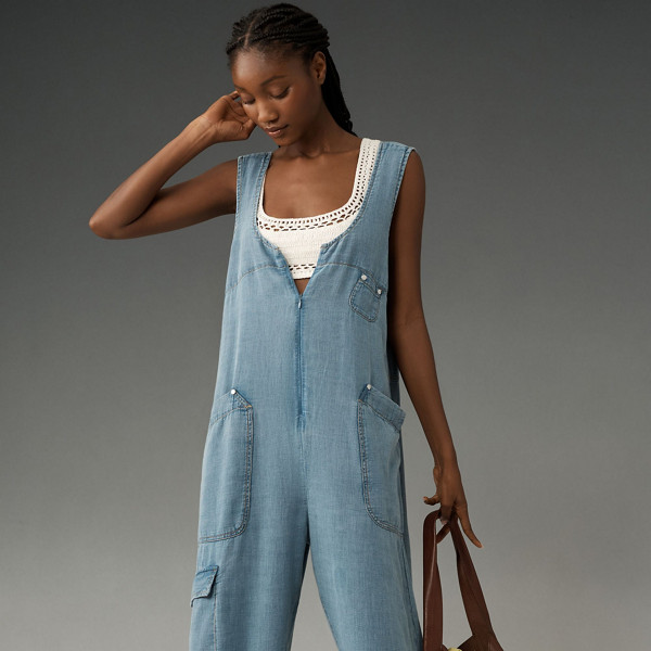 Zip-Front Wide-Leg Overalls | Nuuly