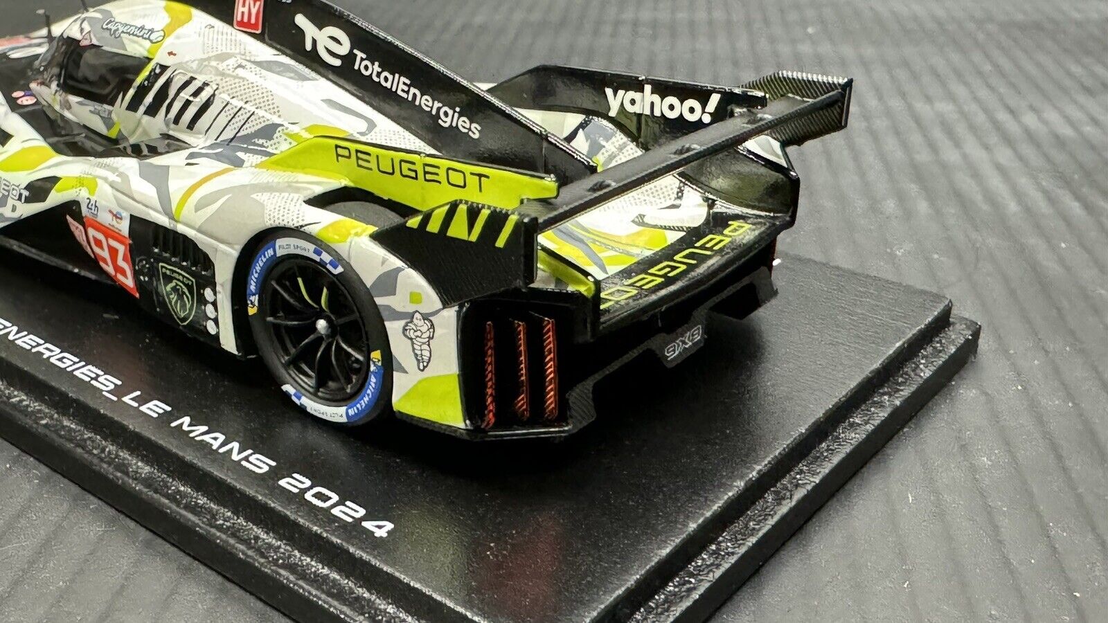 PEUGEOT 9X8 #93 LEMANS 2024 MODEL CAR W/ DISPLAY CASE 1/43 SCALE