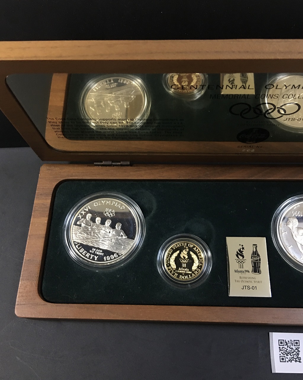 米国 1996年 アトランタオリンピック記念プルーフ金銀貨 4種セット 木
