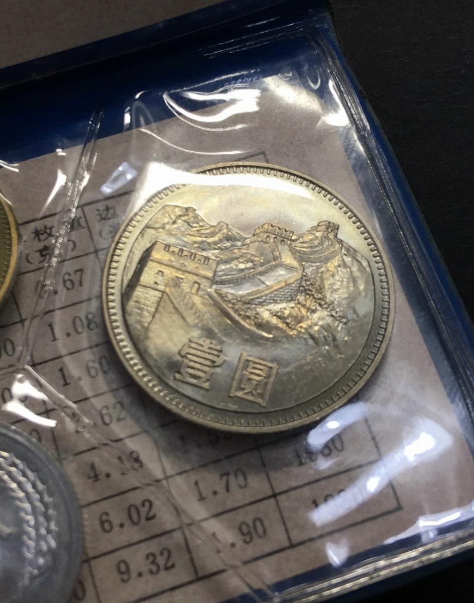 中国人民銀行 1980年 7枚セット 貨幣 黒ケースミントセット