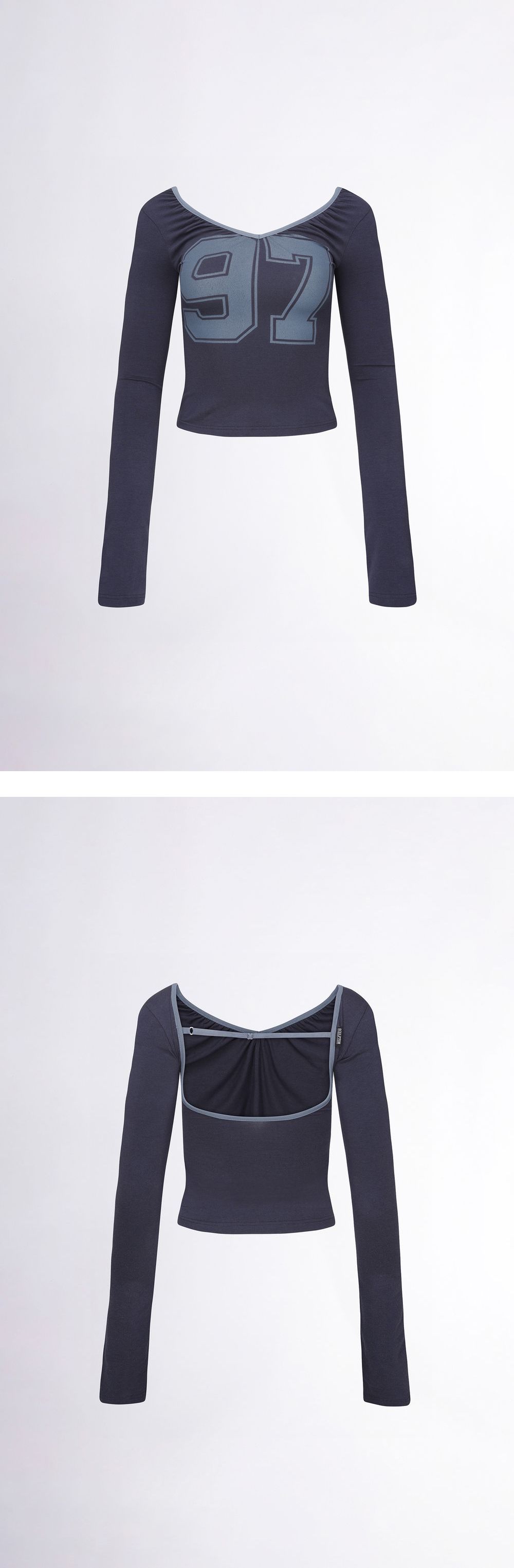 MUSINSA | SCULPTOR Scoop Back Strap Top Navy
