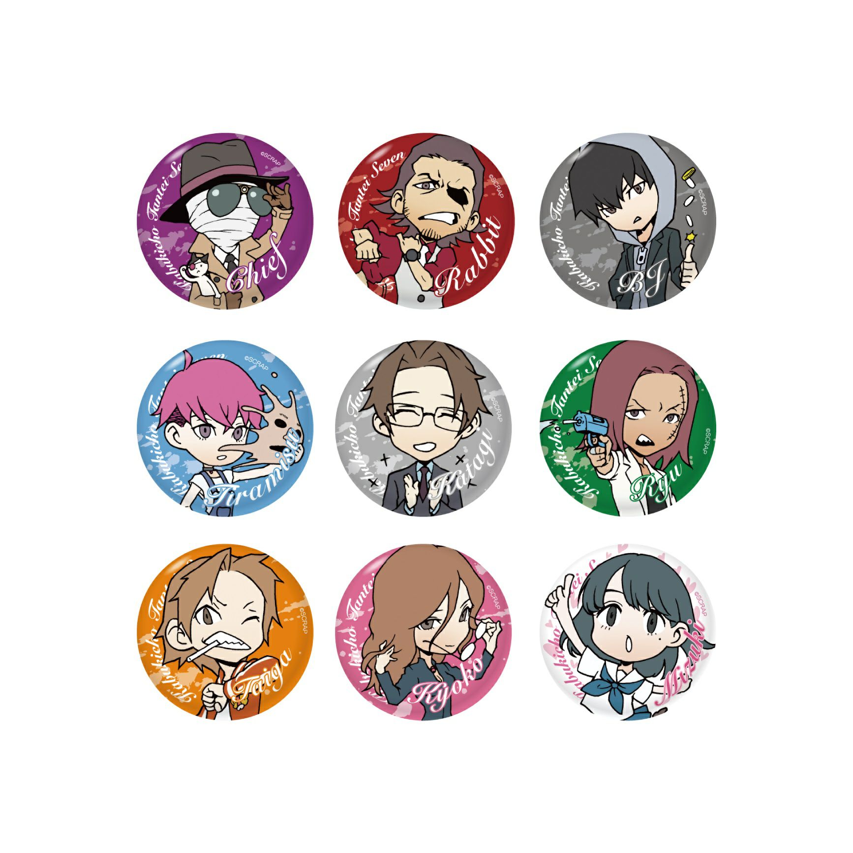 歌舞伎町探偵セブン」 新作缶バッジ | SCRAP GOODS SHOP