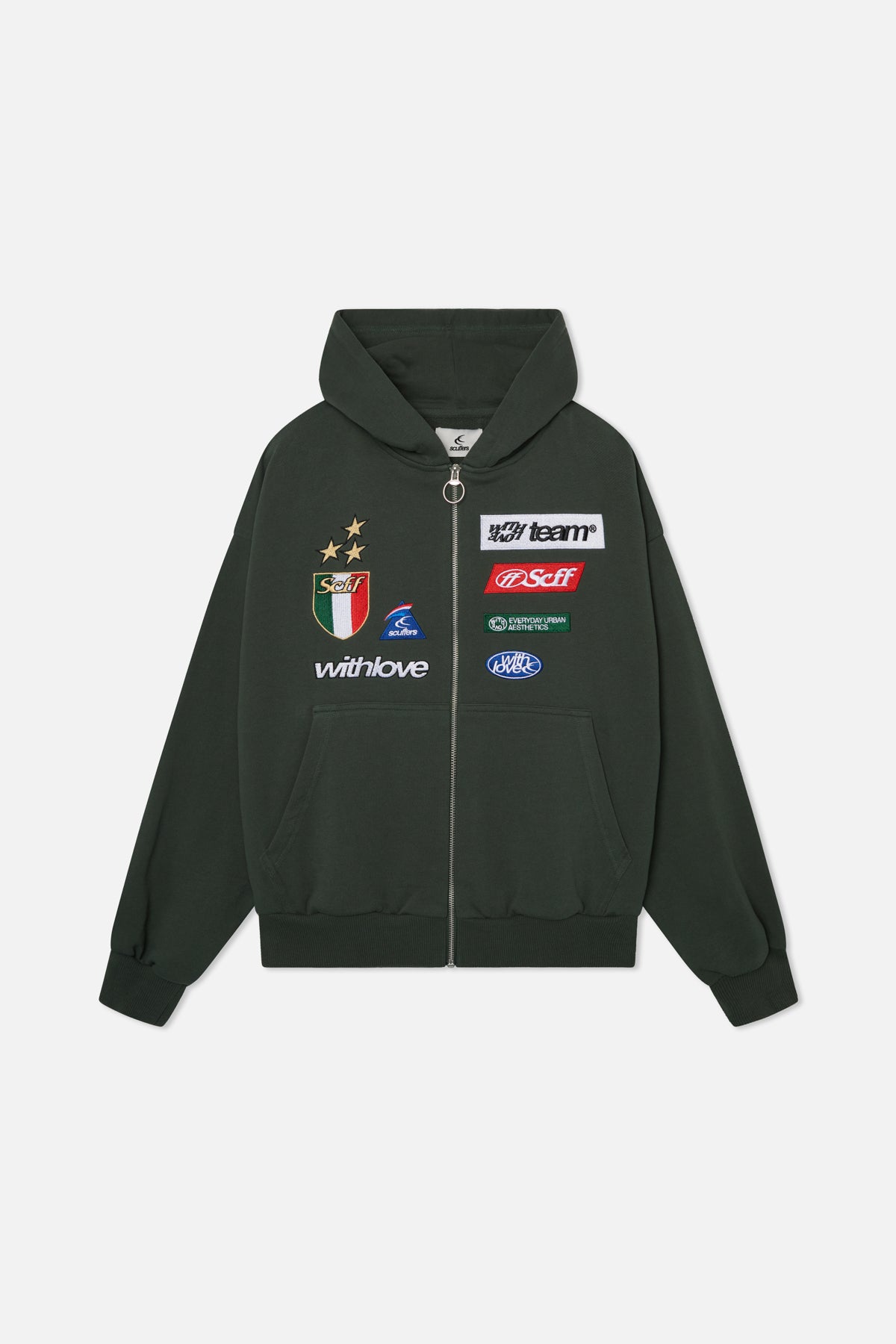 By Air Green Zipper – Scuffers