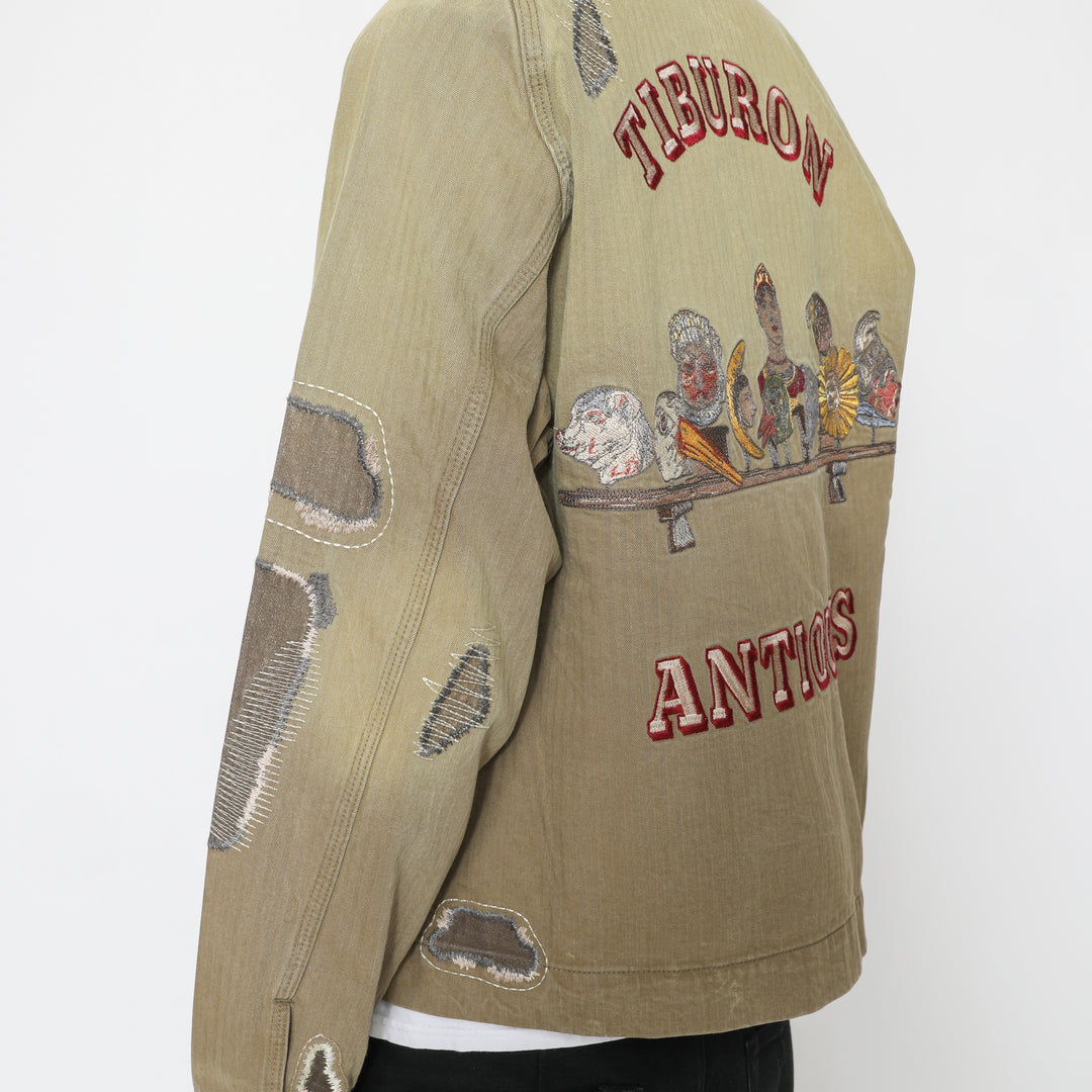 Antique Zip Jacket - Olive Brown – Samuel Zelig