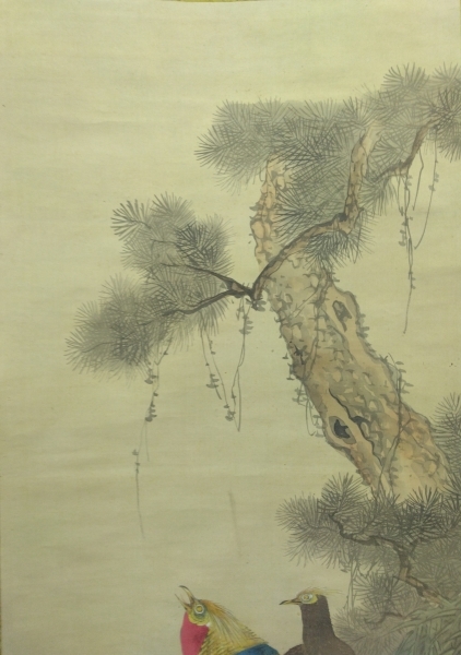 森寛斎「花鳥図」絹本 掛軸（Kansai Mori）|サムライオークション