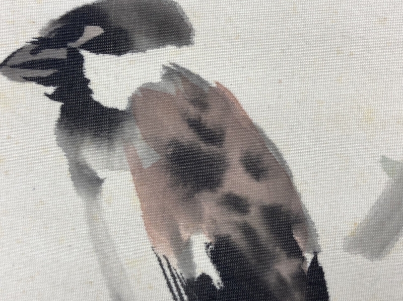 竹内栖鳳「雀」掛軸 絹本 肉筆 共箱|サムライオークション