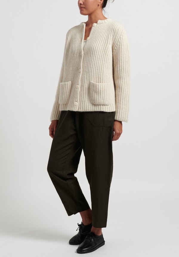 Casey Casey Angora Wool Cardigan in Natural | Santa Fe Dry Goods