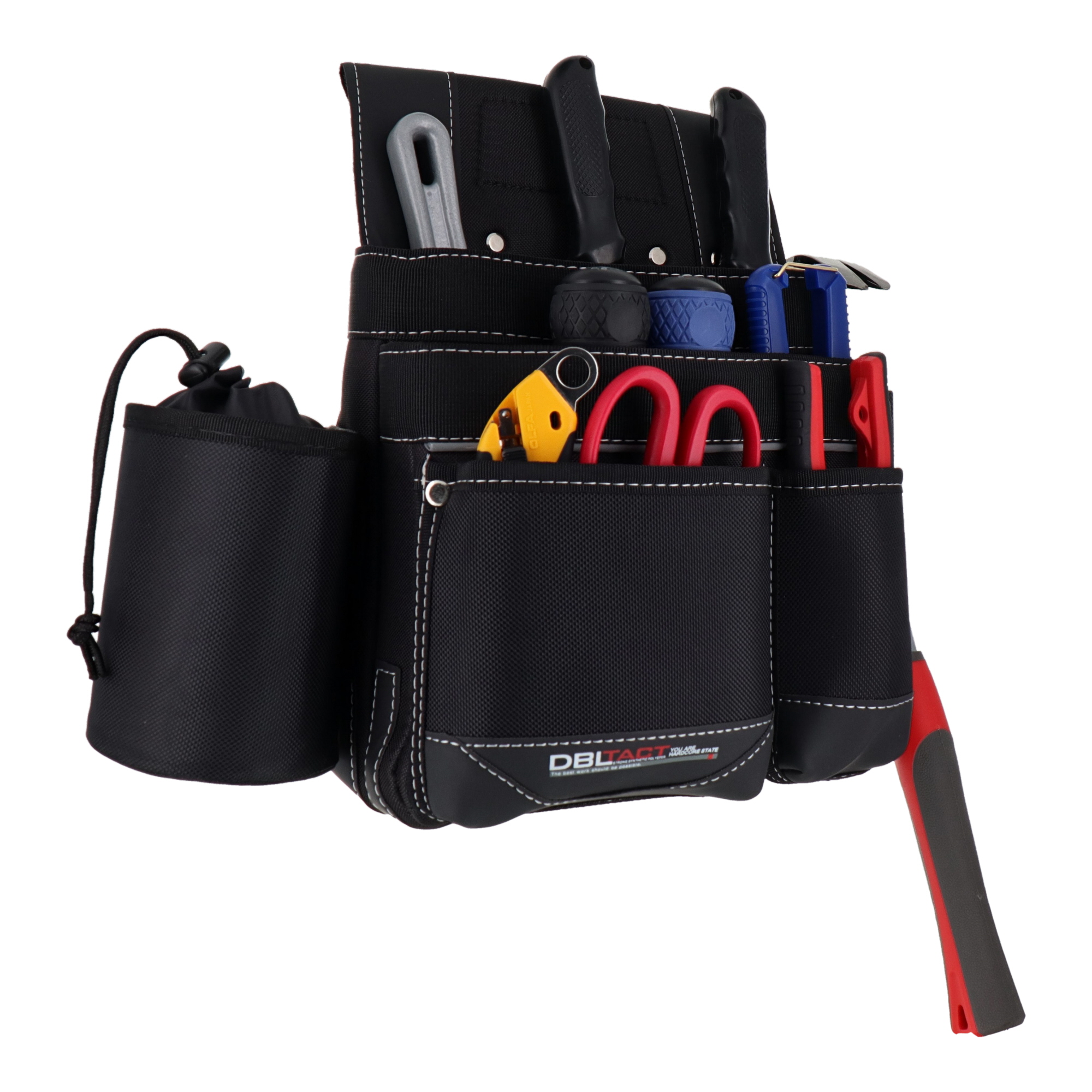 DT-19-BK 作業ベルト・収納袋 釘袋 釘袋 墨壺ケース付き ブラック