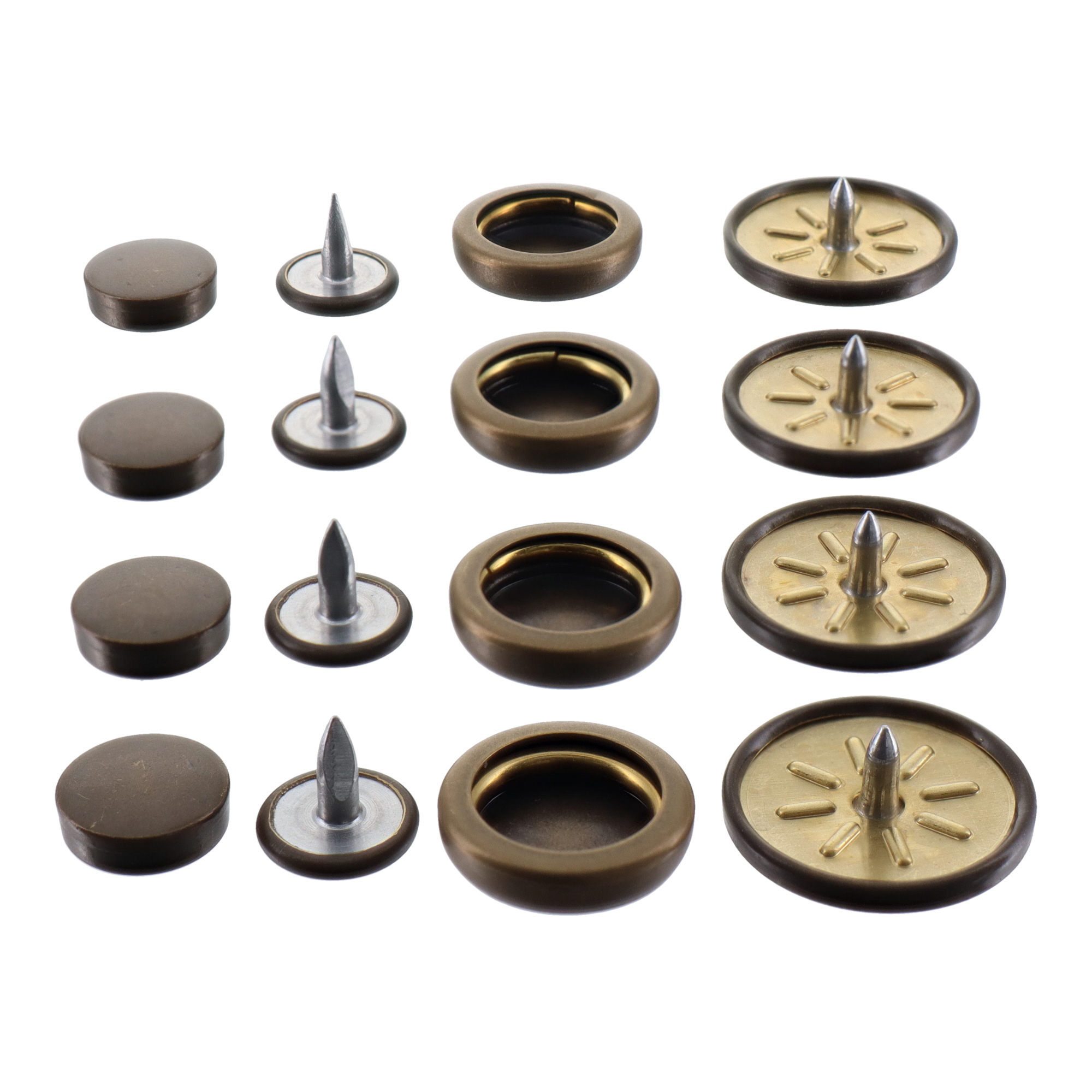 H13PHBKK 利器工具 ホック ホック一撃！！ホック玉 13mm 黒ニッケル4組