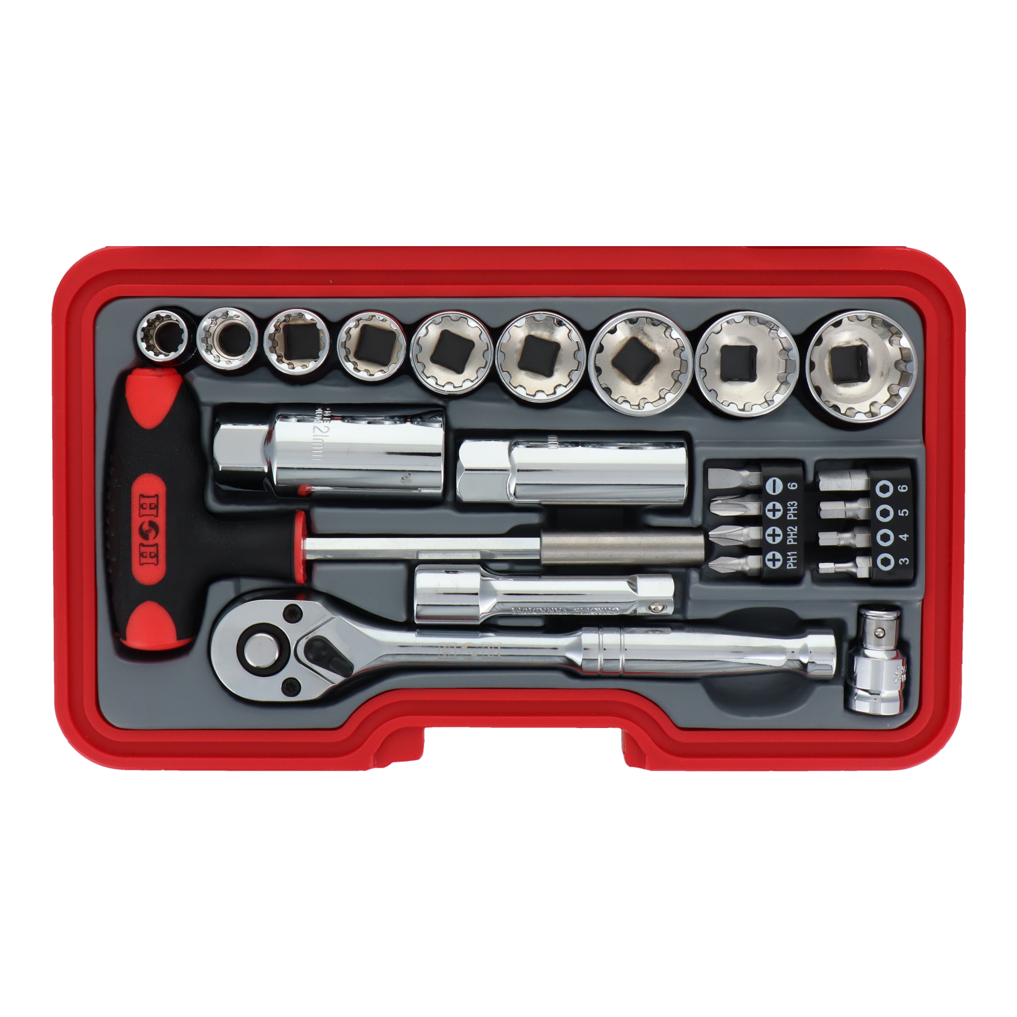 H-3023 ソケットレンチ ソケット＆ビットセット 23pcs.ソケットレンチ