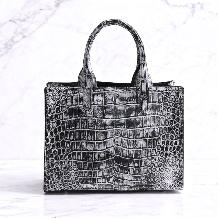 クロコダイル トートバッグ 2WAY ショルダーベルト付き 日本製 4FA