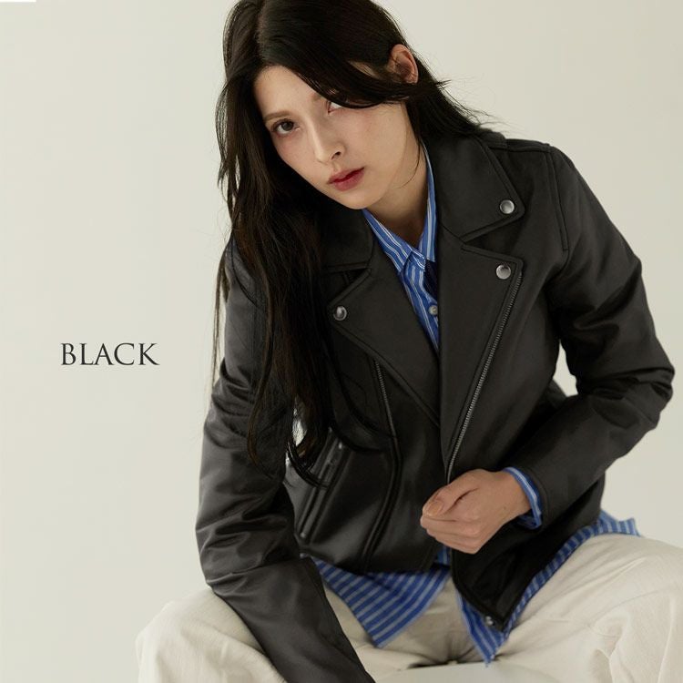 Filomo/フィローモ ラムレザー ライダースジャケット レディース