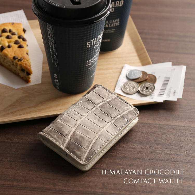 ヒマラヤクロコダイル BOX型 コンパクト財布 コインケース (06001939r)