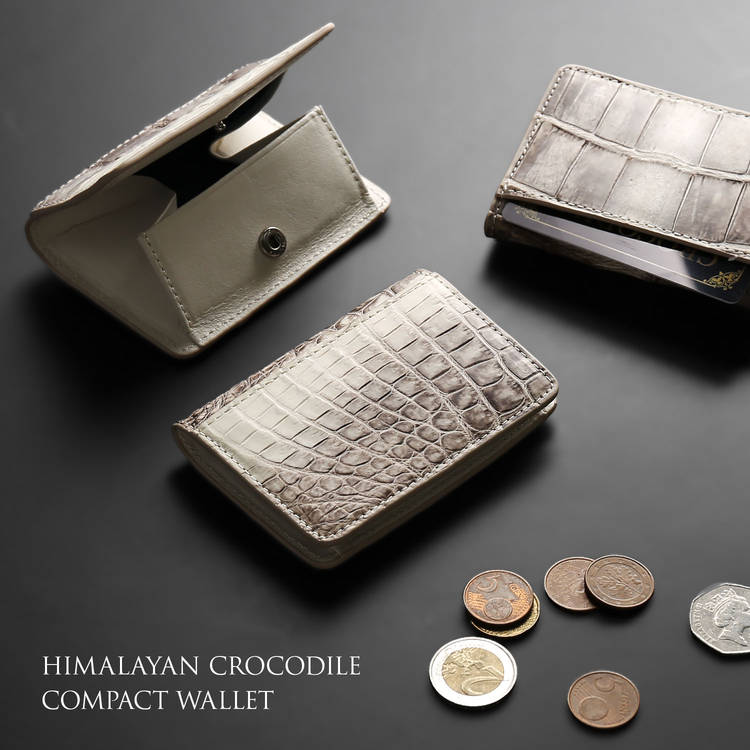 ヒマラヤクロコダイル BOX型 コンパクト財布 コインケース (06001939r)