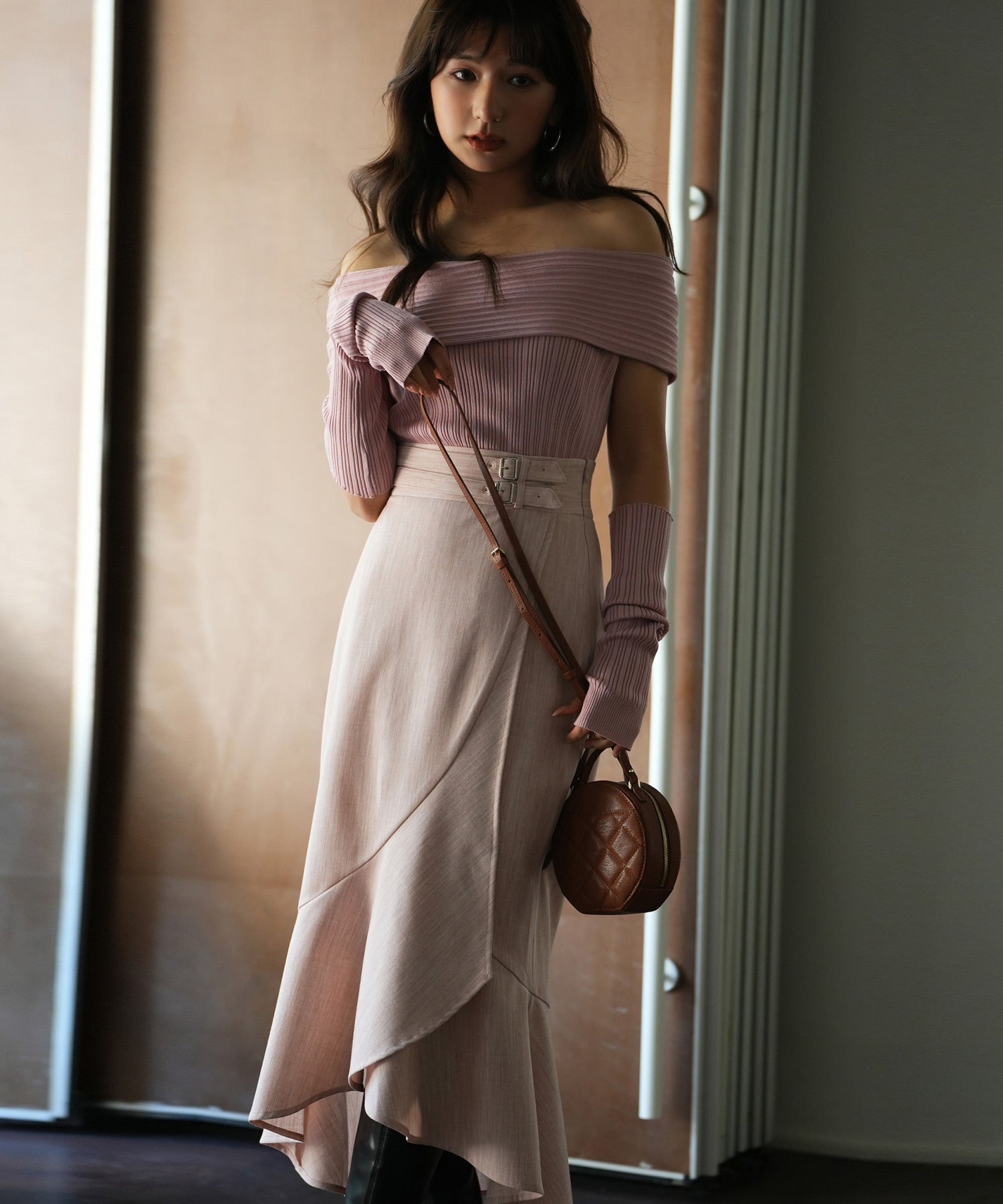 2wayオフショルダーニットプルオーバsdpxyf6016 ピンク – [公式]SAISON