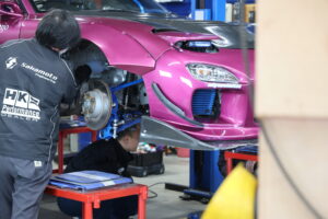 FD3S RX-7の車検ラッシュ。エアポンプレス仕様の車検は