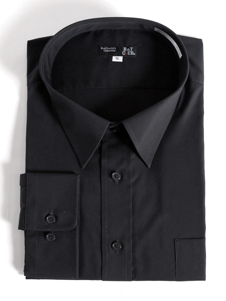 大きいサイズ メンズ B＆T CLUB 形態安定 綿100％ 長袖 ワイシャツ