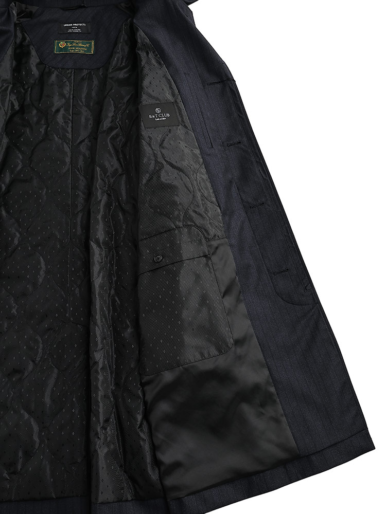 ステンカラー コート 中綿 シングル アウター フォーマル 秋冬 大きい