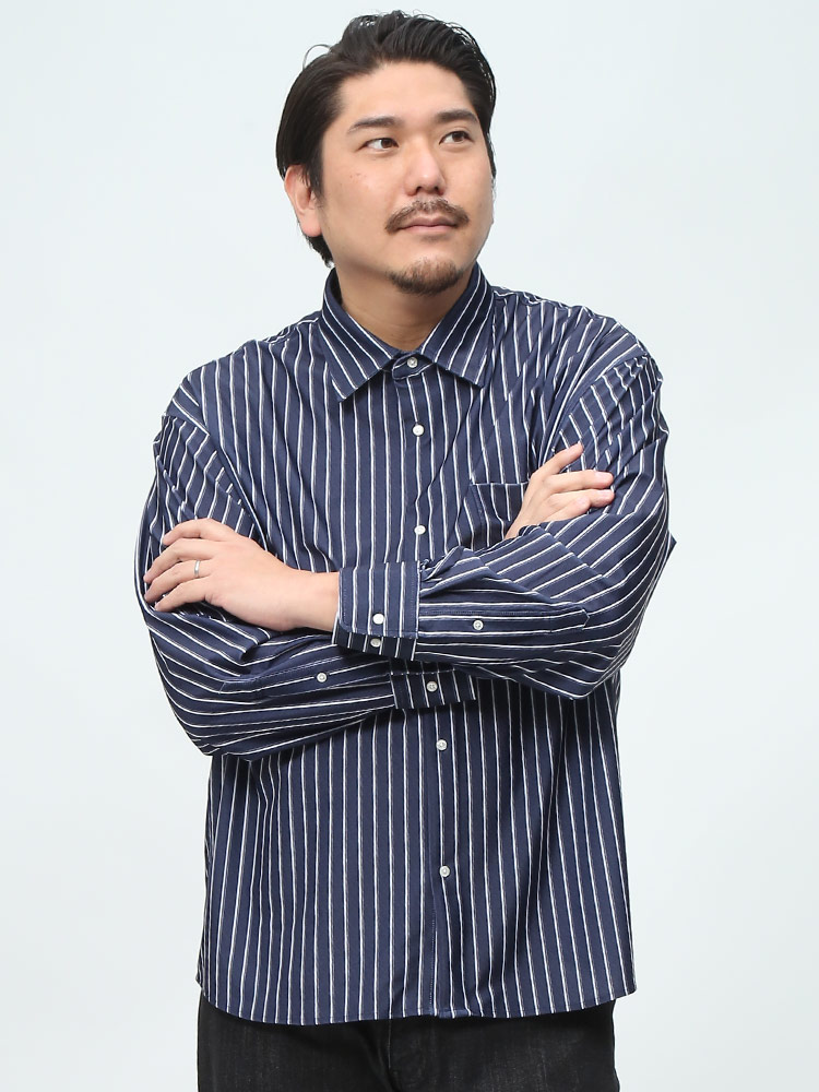 B＆T CLUB ビーアンドティークラブ スーパーストレッチ ストライプ柄