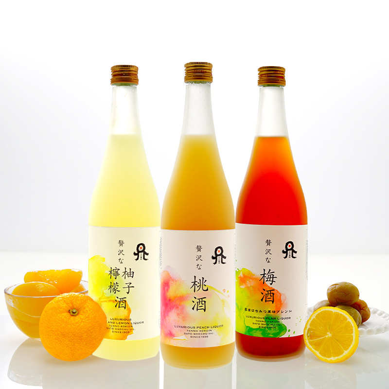 佐藤焼酎 蔵元直送 贅沢リキュール 720ml セット（柚子檸檬・桃・梅酒