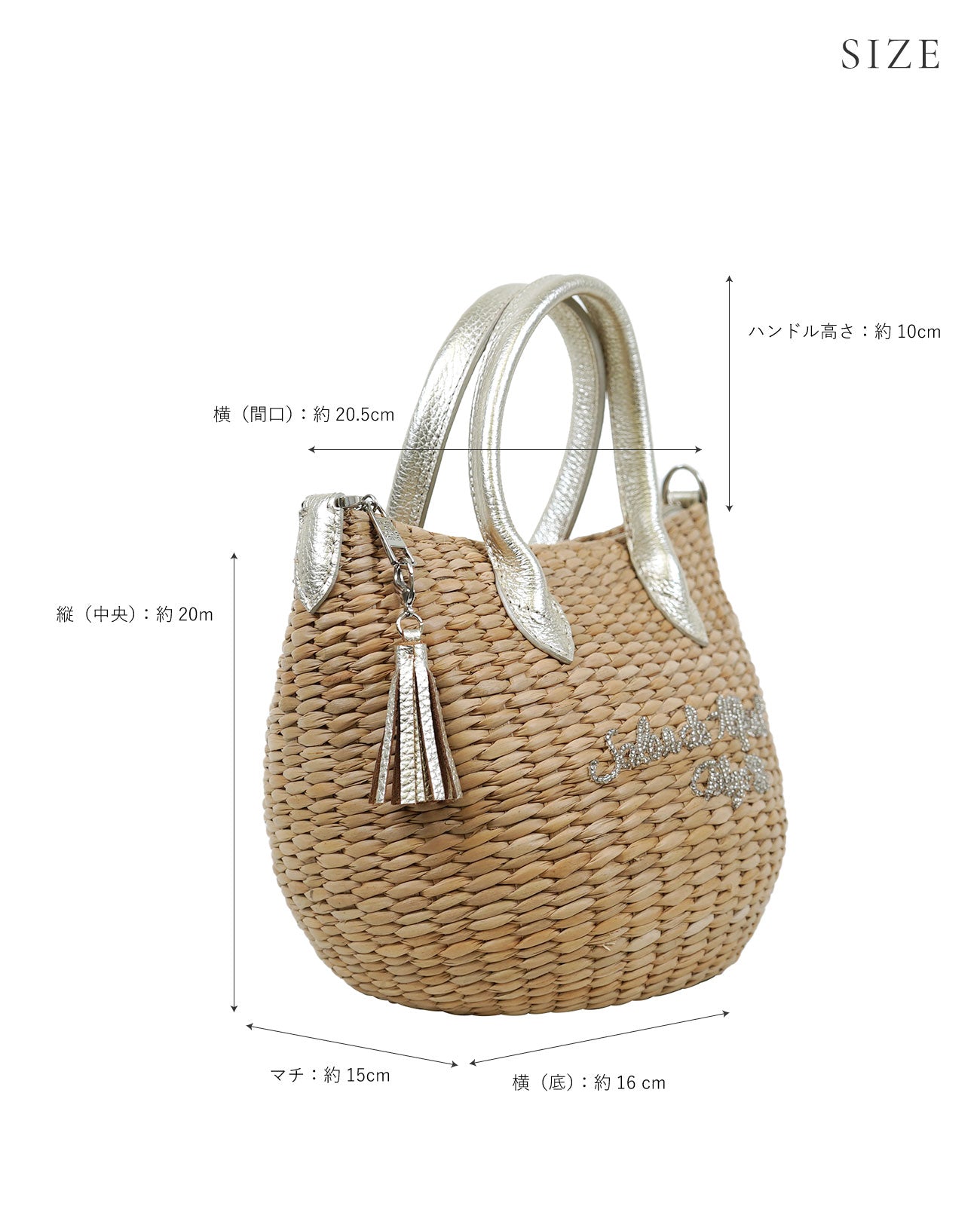 かごZIP付ミニバッグ クローバーロゴ 1802