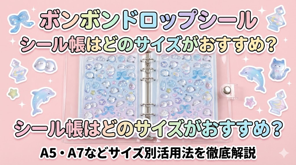 ボンボンドロップシール】シール帳はどのサイズがおすすめ？A5・A7など