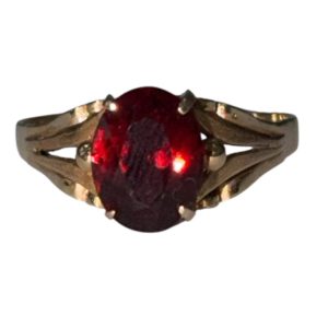 K14WG(ホワイトゴールド) ガーネットリングの買取実績 | 買取専門店