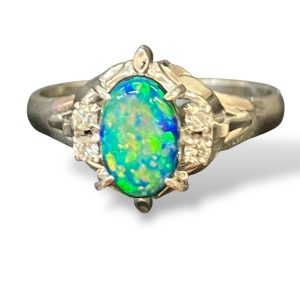 14金ホワイトゴールド オパール リング 指輪 K14WGの買取実績 | 買取
